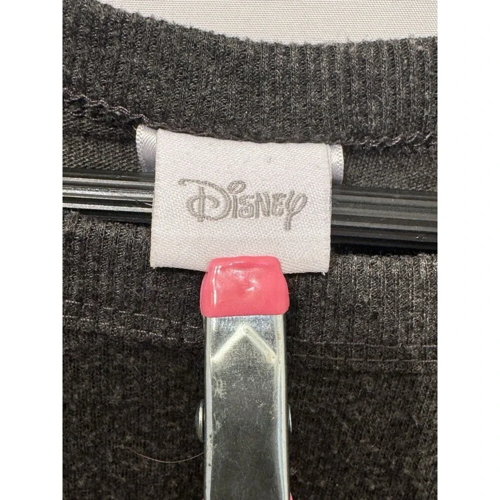 Disney Mickey Mouse Sweatshirt Mens L Gray Gold Embroidered Jerry Leigh Crewneck